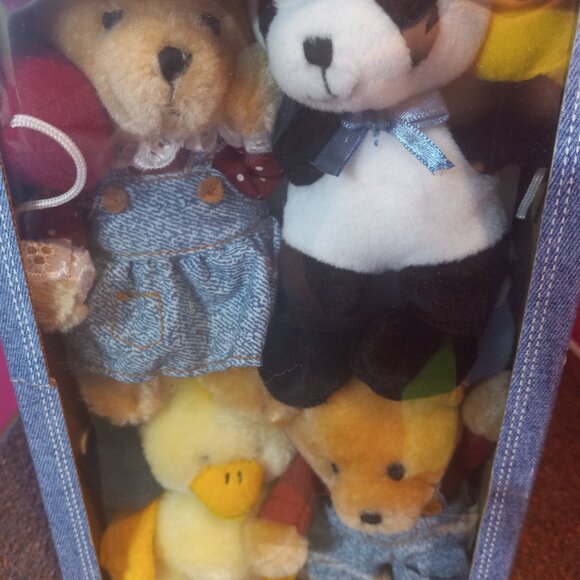 Blue Jean Teddy Bear Baby Nursery Musical Bear Duck Crib Mobile Brahms Lullaby - Picture 4 of 16